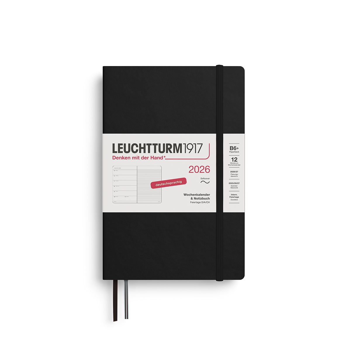 Leuchtturm Wochen- & Notizkalender Paperback (B6+) Softcover 2026 