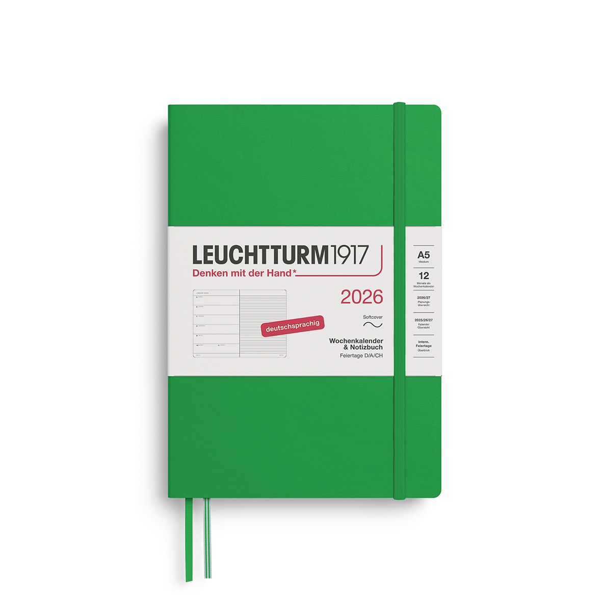 Leuchtturm Wochen- & Notizkalender Medium (A5) Softcover 2026 