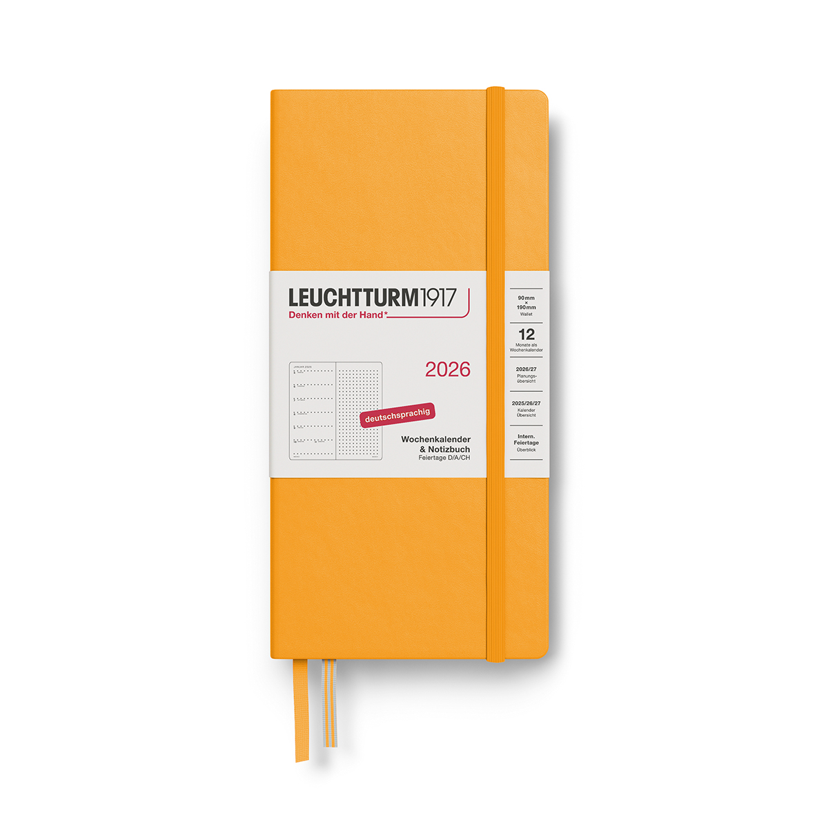Leuchtturm Wochen- & Notizkalender Dotted Wallet (B6+ x A6) 2026 