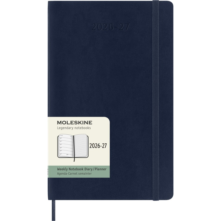 Moleskine Wochen-Notizkalender Large 18 Monate 2026-27 Softcover Saphir