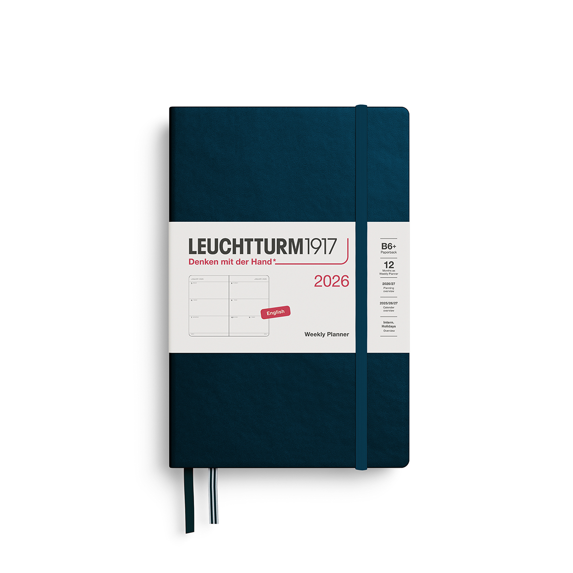 Leuchtturm Wochenkalender Paperback (B6+) 2026 