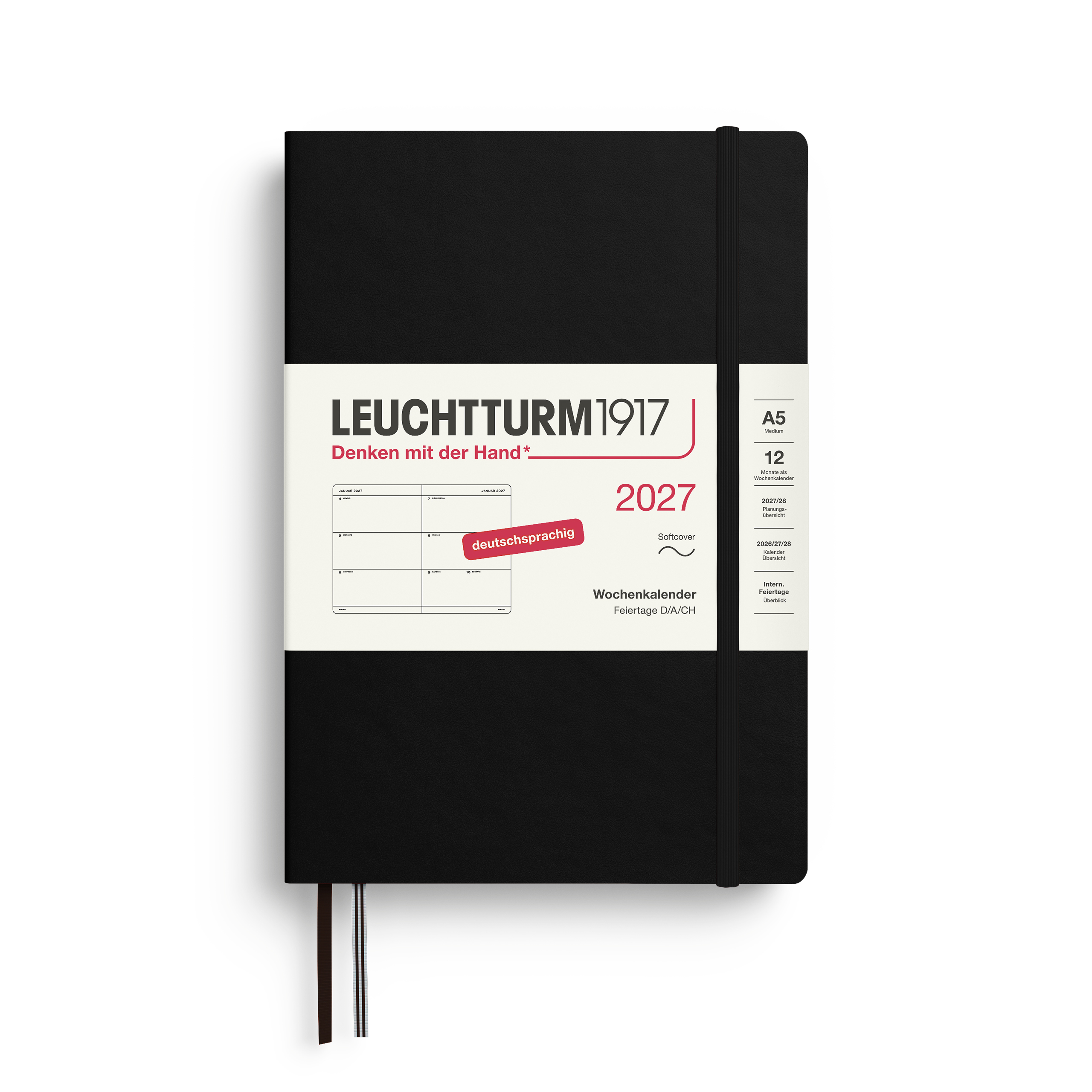 Leuchtturm Wochenkalender Medium (A5) Softcover 2027 