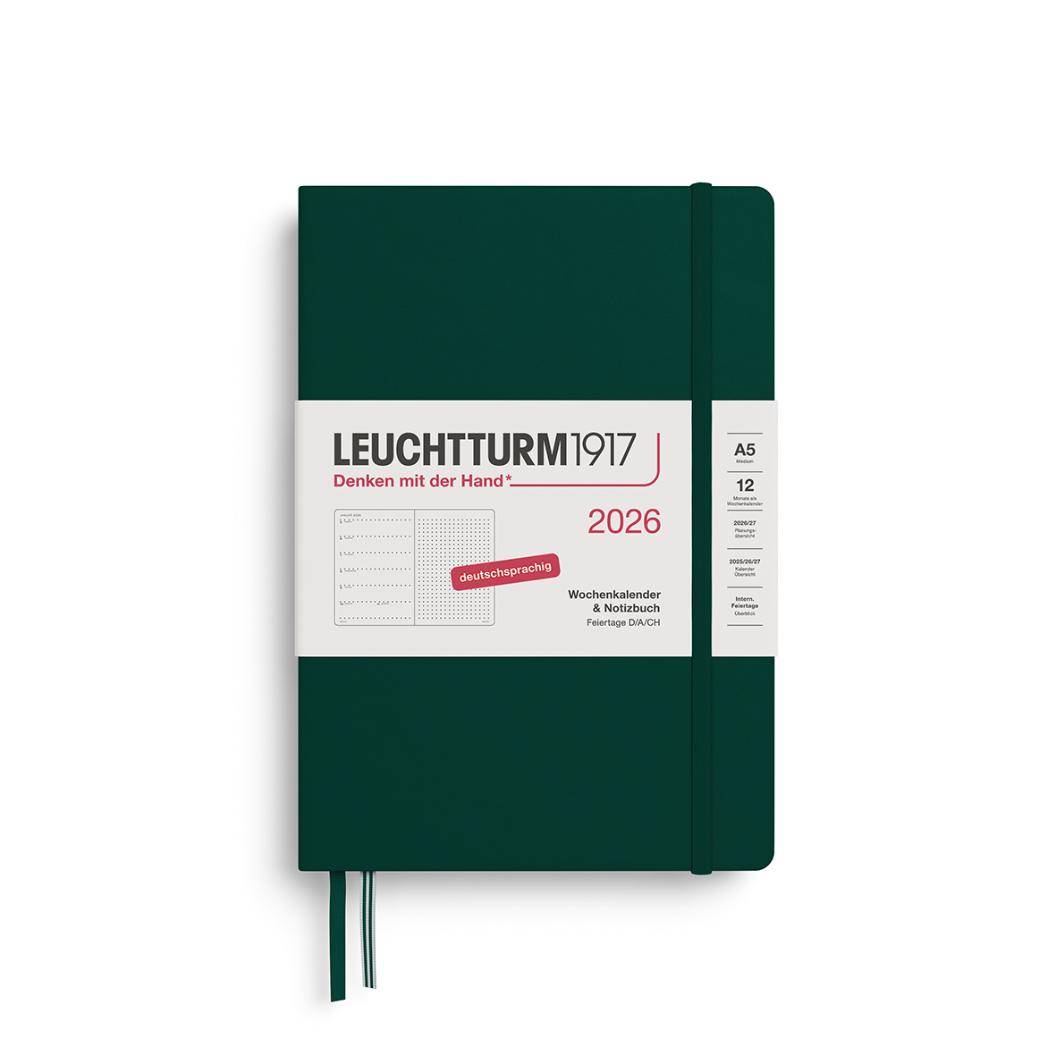 Leuchtturm Wochen- & Notizkalender Dotted Medium (A5) 2026 