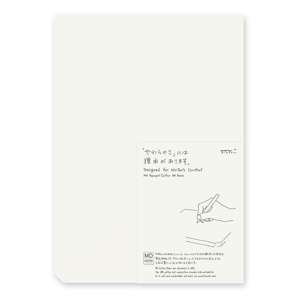 Midori Paper Pad Cotton A4 Blank 