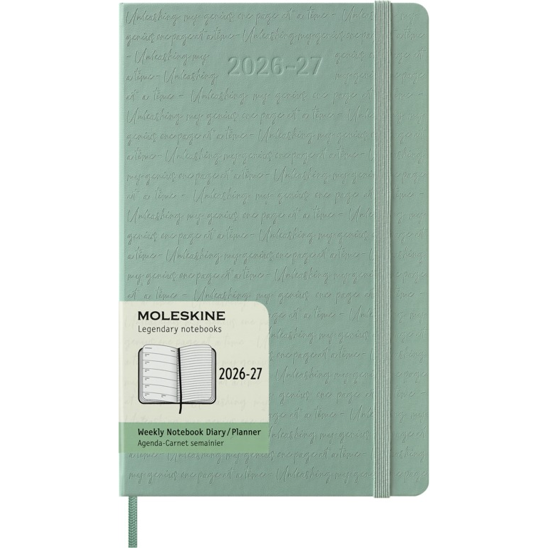Moleskine Wochen-Notizkalender Large 18 Monate 2026-27 Hardcover Aquamarinblau