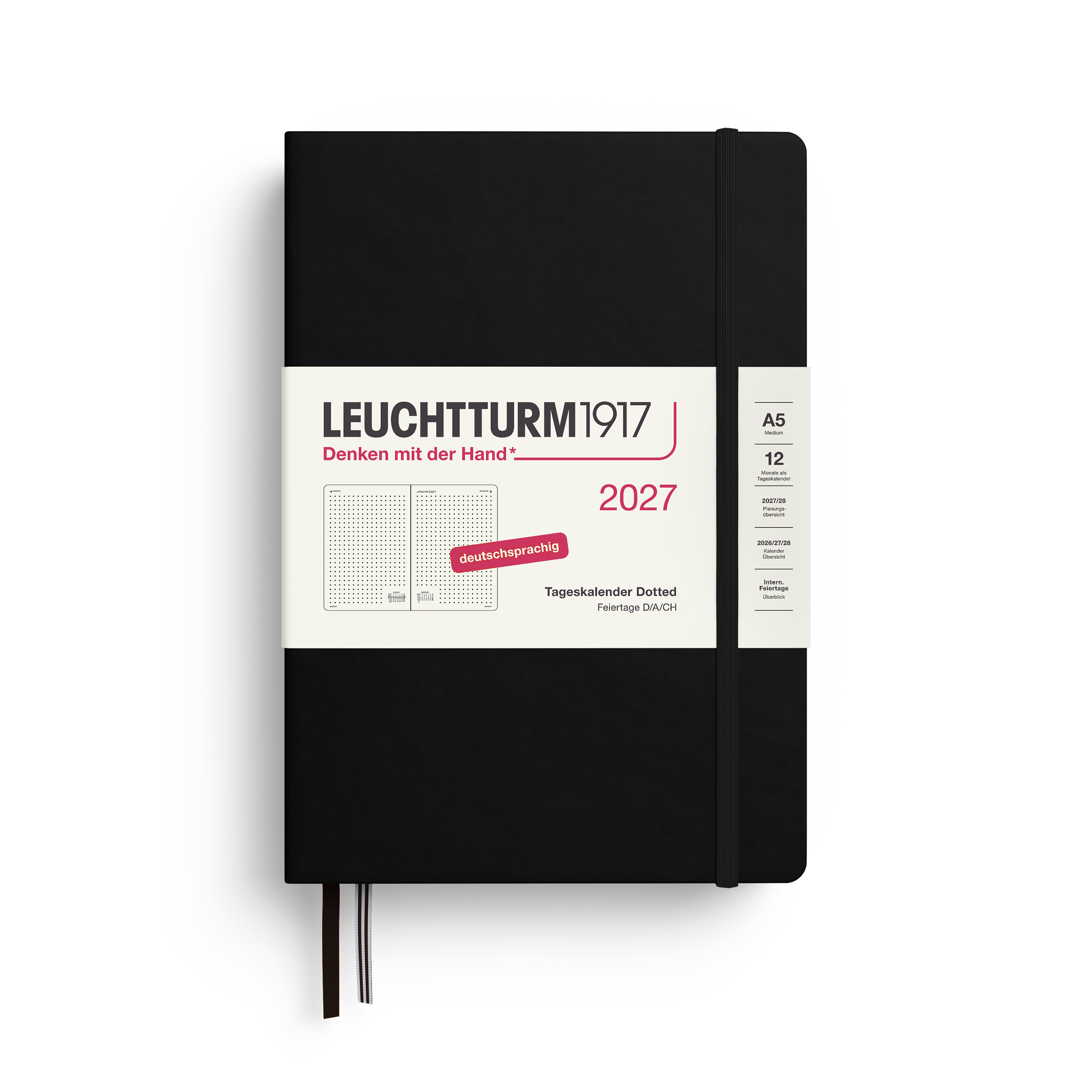 Leuchtturm Tageskalender Dotted Medium (A5) 2027 