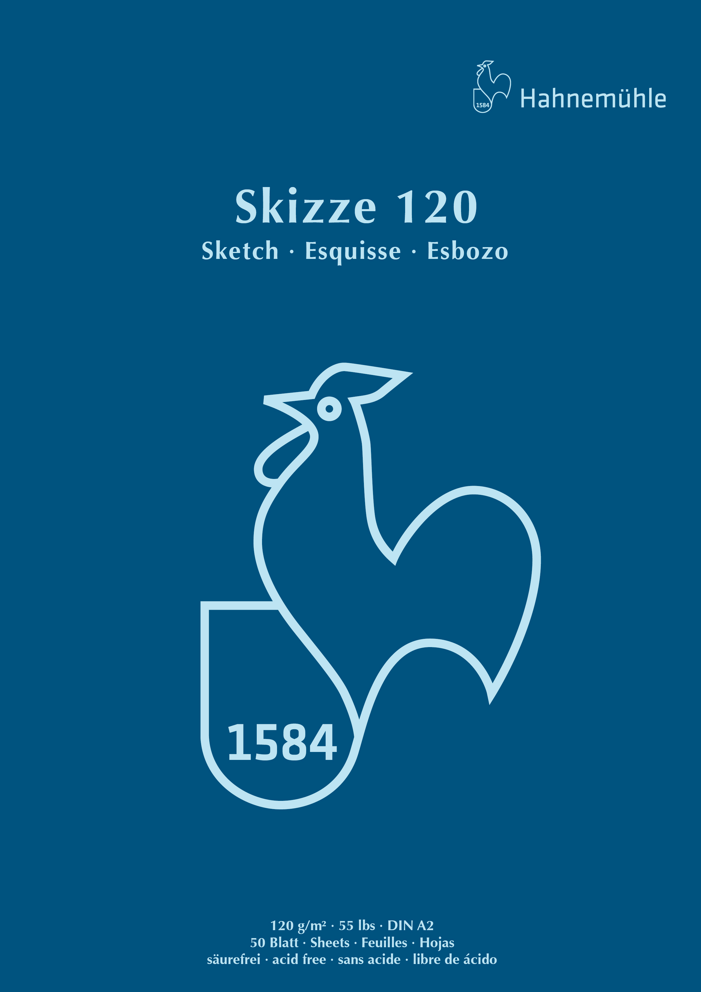Hahnemühle Block A2 50 Blatt 120g/m² reinweiß