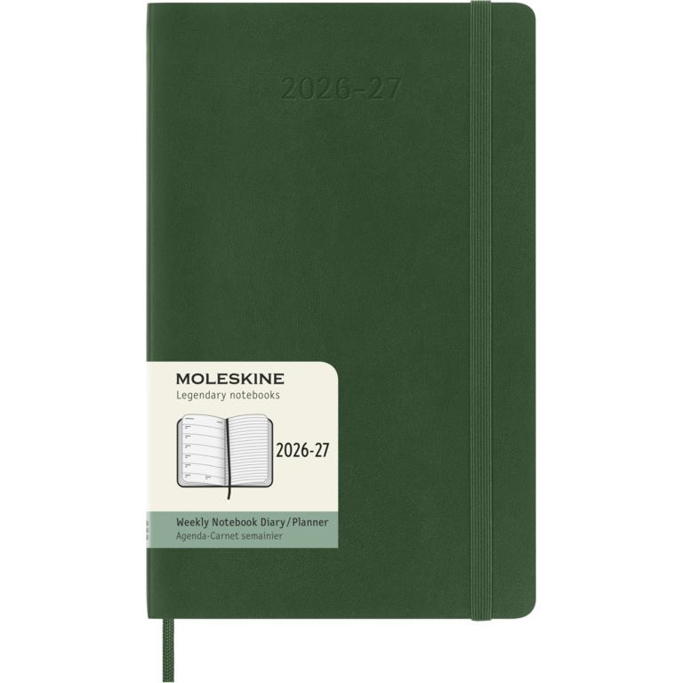 Moleskine Wochen-Notizkalender Large 18 Monate 2026-27 Softcover Myrtengrün